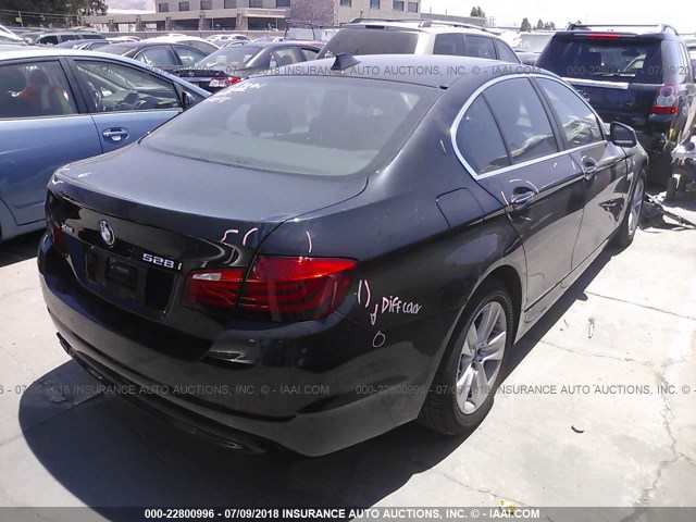 WBAXH5C52DD114475 - 2013 BMW 528 XI BLACK photo 4