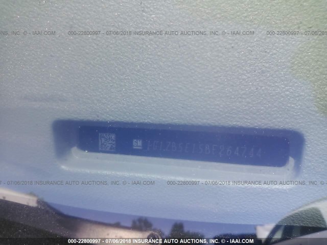 1G1ZB5E15BF264744 - 2011 CHEVROLET MALIBU LS BLACK photo 9