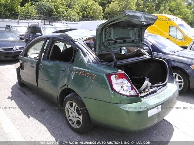 1G8AJ52F33Z157015 - 2003 SATURN ION LEVEL 2 GREEN photo 3