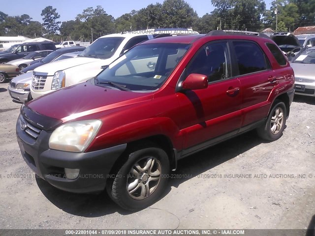 KNDJF723567211097 - 2006 KIA NEW SPORTAGE  RED photo 2