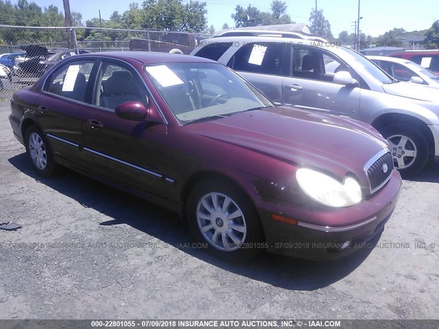 KMHWF35H54A015176 - 2004 HYUNDAI SONATA GLS/LX BURGUNDY photo 1