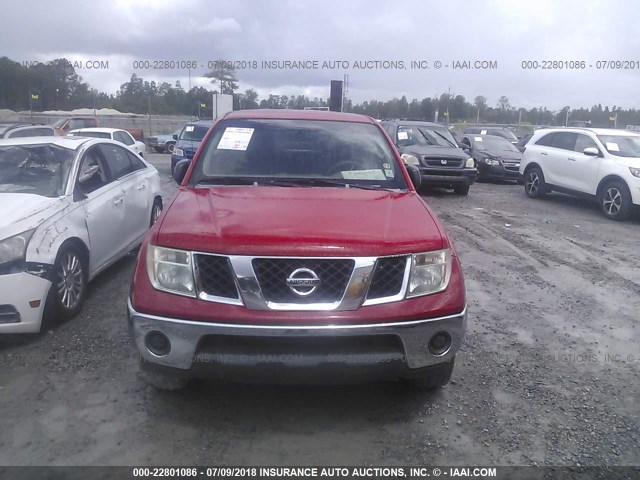 1N6AD07U07C428710 - 2007 NISSAN FRONTIER CREW CAB LE/SE/OFF ROAD RED photo 6