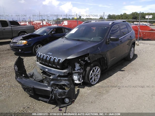 1C4PJLCB3EW299336 - 2014 JEEP CHEROKEE LATITUDE GRAY photo 2