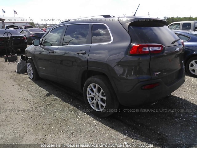 1C4PJLCB3EW299336 - 2014 JEEP CHEROKEE LATITUDE GRAY photo 3