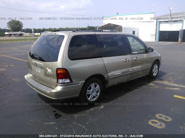 2FMZA52461BC36780 - 2001 FORD WINDSTAR SE GOLD photo 4