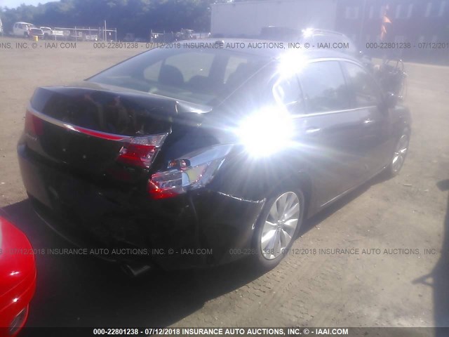 1HGCR3F84DA004393 - 2013 HONDA ACCORD EXL BLACK photo 4