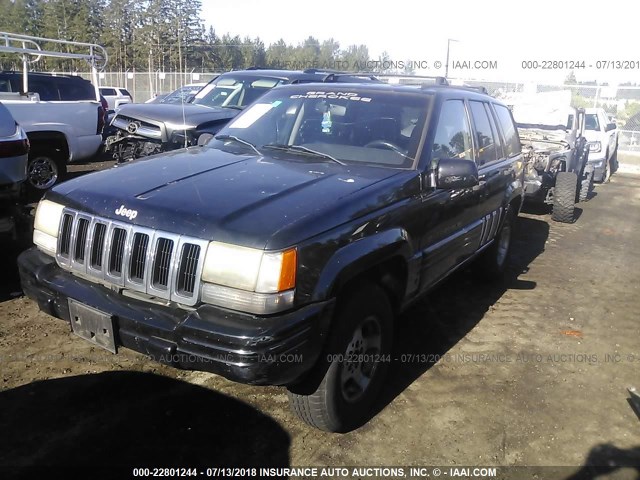 1J4FX48SXWC224929 - 1998 JEEP GRAND CHEROKEE LAREDO/SPECIAL BLACK photo 2