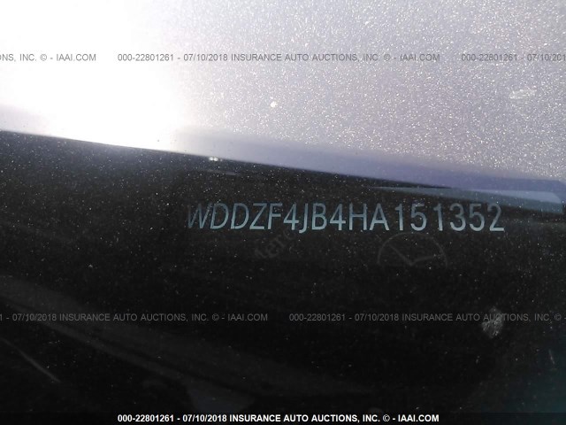 WDDZF4JB4HA151352 - 2017 MERCEDES-BENZ E 300 BLACK photo 9