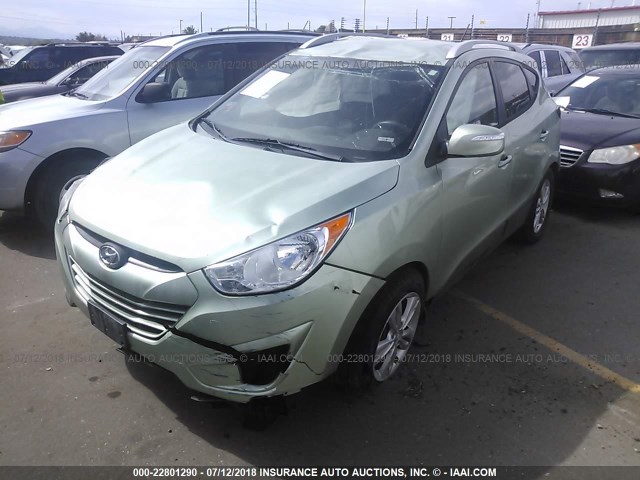 KM8JUCAC3DU576243 - 2013 HYUNDAI TUCSON GLS/LIMITED 绿色 照片 2