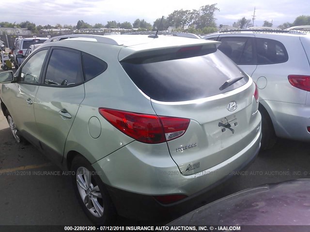 KM8JUCAC3DU576243 - 2013 HYUNDAI TUCSON GLS/LIMITED 绿色 照片 3