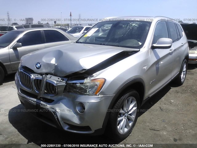 5UXWX5C55BLW13936 - 2011 BMW X3 XDRIVE28I GRAY photo 2