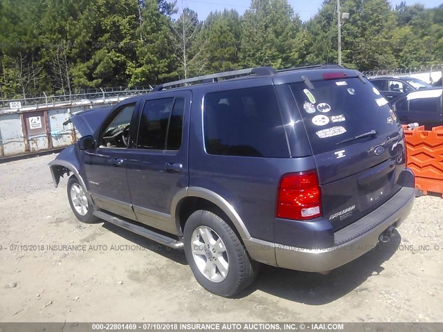 1FMZU64K74UA86623 - 2004 FORD EXPLORER EDDIE BAUER BLUE photo 3