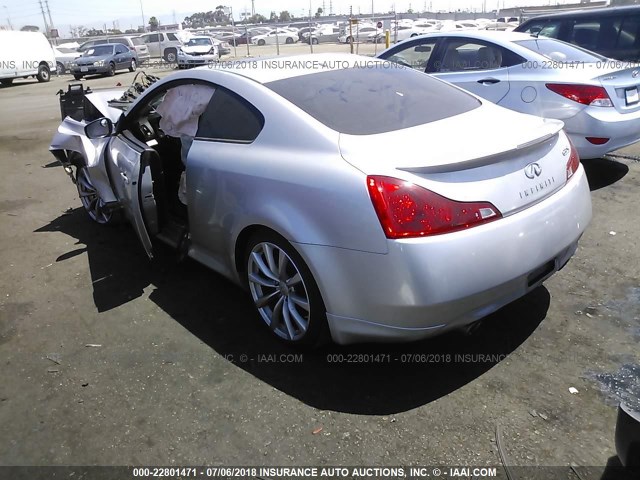 JNKCV64E38M103553 - 2008 INFINITI G37 JOURNEY/SPORT SILVER photo 3