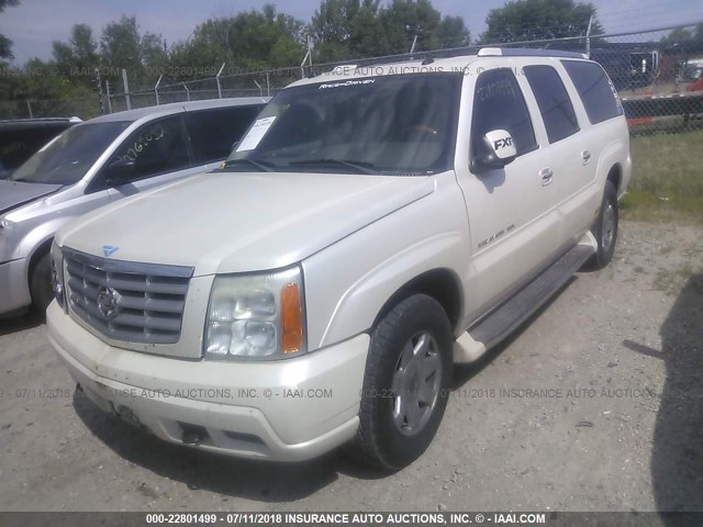 3GYFK66N54G314765 - 2004 CADILLAC ESCALADE ESV WHITE photo 2