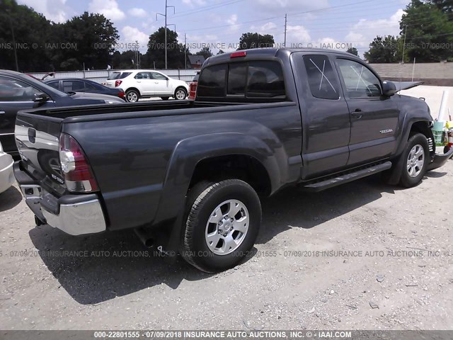 5TFUU4EN7BX011041 - 2011 TOYOTA TACOMA ACCESS CAB Grau Foto 4