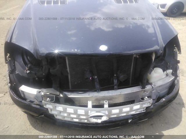 4JGBB8GBXAA610634 - 2010 MERCEDES-BENZ ML 350 4MATIC BLACK photo 6