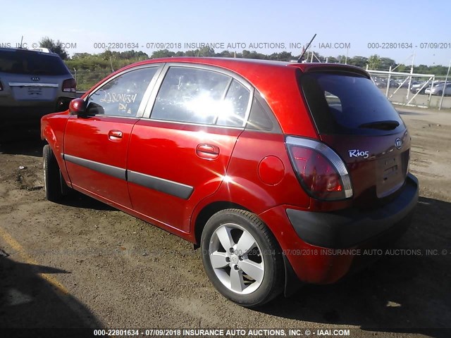 KNADE243296496932 - 2009 KIA RIO 5 SX RED photo 3