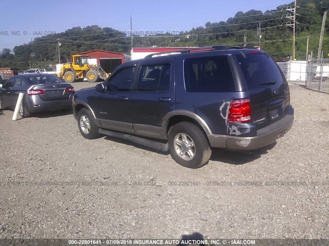 1FMDU74E72ZA85336 - 2002 FORD EXPLORER EDDIE BAUER BLUE photo 3