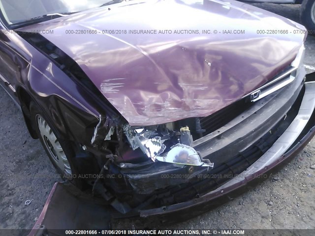 1HGCB7651LA035388 - 1990 HONDA ACCORD LX/EX BURGUNDY photo 6