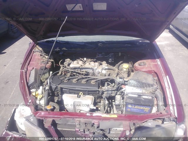 1N4AB41D7VC784289 - 1997 NISSAN SENTRA XE/GXE/GLE/BASE BURGUNDY photo 10