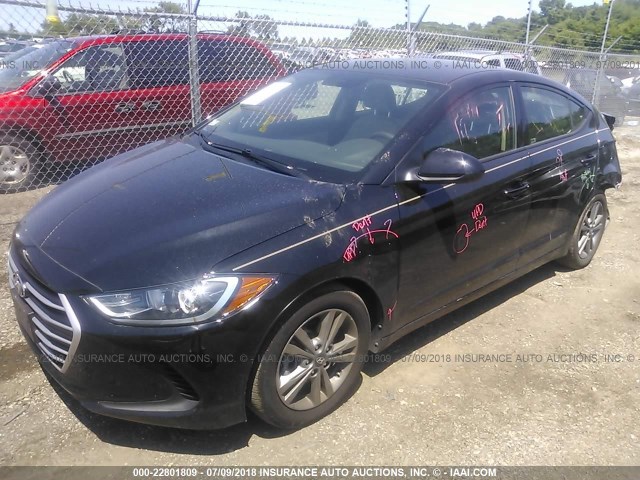 5NPD84LF5HH006084 - 2017 HYUNDAI ELANTRA SE/VALUE/LIMITED BLACK photo 2