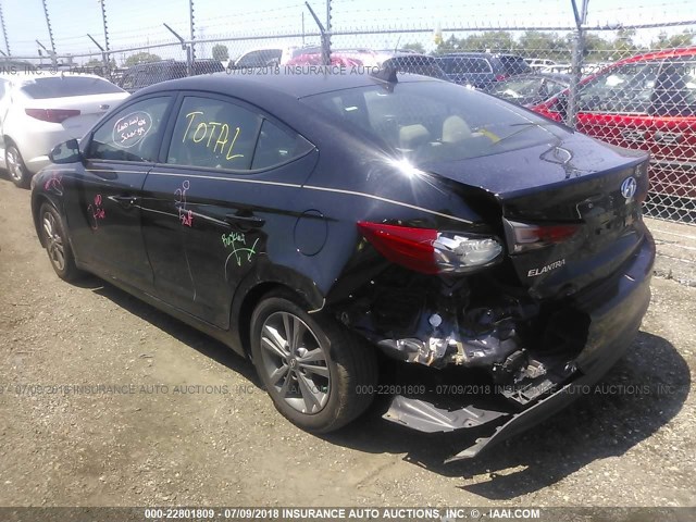 5NPD84LF5HH006084 - 2017 HYUNDAI ELANTRA SE/VALUE/LIMITED BLACK photo 3