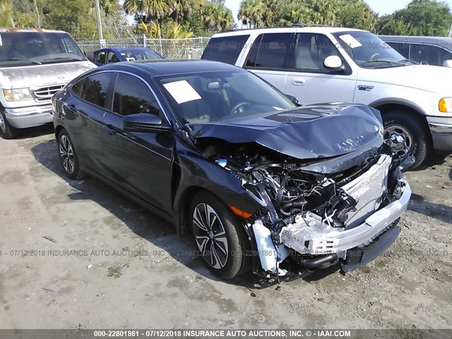 JHMFC1F70JX003774 - 2018 HONDA CIVIC EXL Dark Blue photo 1