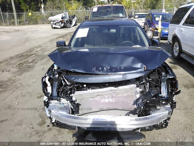 JHMFC1F70JX003774 - 2018 HONDA CIVIC EXL Dark Blue photo 6