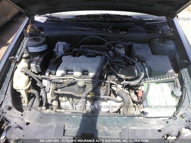 1G1NE52J116142732 - 2001 CHEVROLET MALIBU LS GREEN photo 10