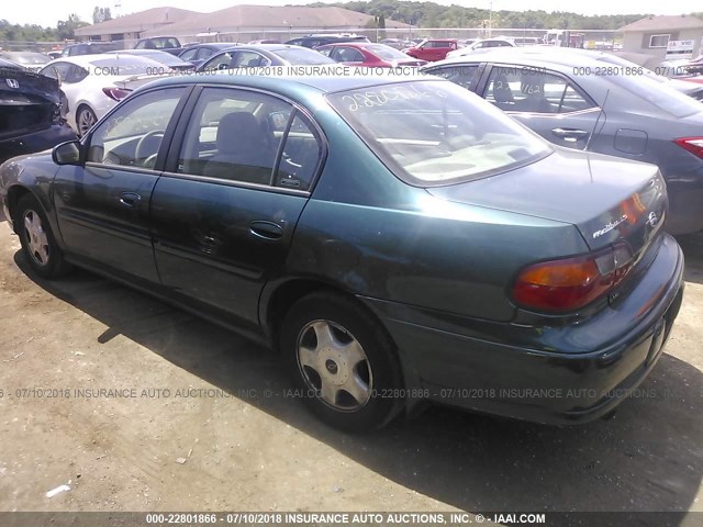 1G1NE52J116142732 - 2001 CHEVROLET MALIBU LS GREEN photo 3