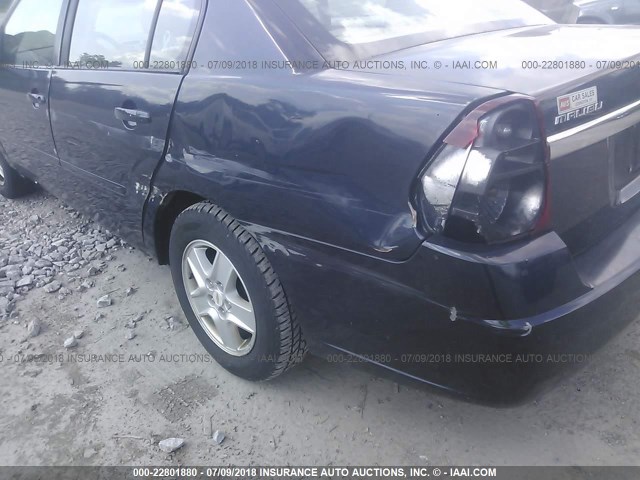 1G1ZT52875F146620 - 2005 CHEVROLET MALIBU LS მუქი ლურჯი ფოტო 6