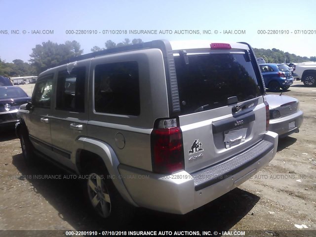 1J8HG48K77C699494 - 2007 JEEP COMMANDER SILVER photo 3