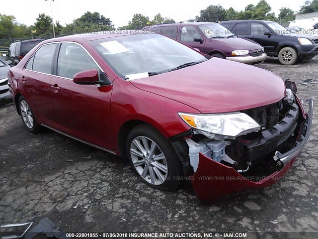 4T4BF1FK4CR165439 - 2012 TOYOTA CAMRY SE/LE/XLE წითელი ფოტო 1