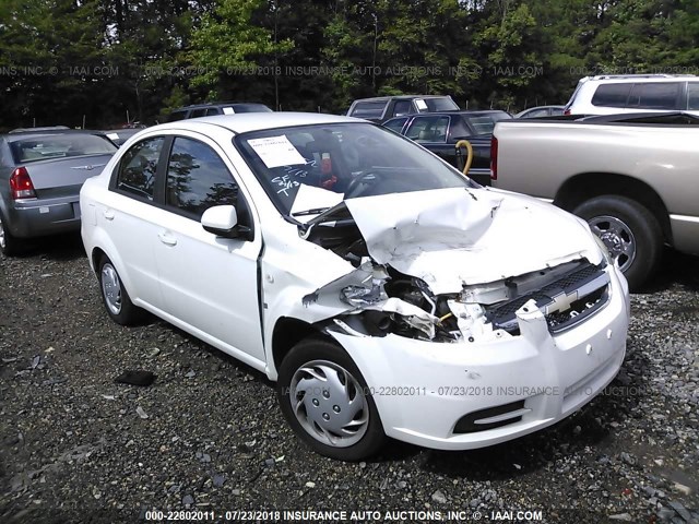 KL1TD56628B141511 - 2008 CHEVROLET AVEO LS WHITE photo 1