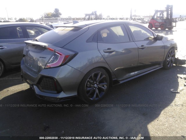 SHHFK7H40JU401196 - 2018 HONDA CIVIC SPORT 灰色 照片 4