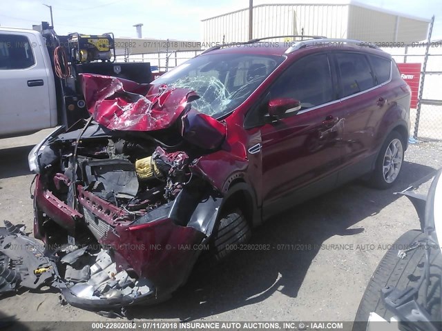 1FMCU0J95DUD92143 - 2013 FORD ESCAPE TITANIUM MAROON photo 2