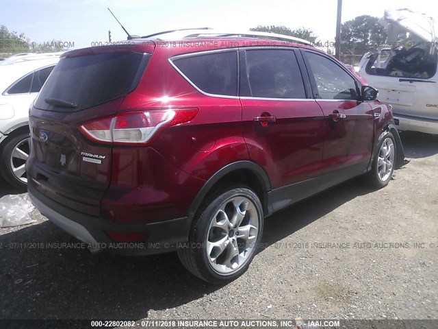 1FMCU0J95DUD92143 - 2013 FORD ESCAPE TITANIUM MAROON photo 4