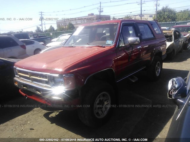 JT3VN66W4K0028168 - 1989 TOYOTA 4RUNNER VN66 SR5 RED photo 2