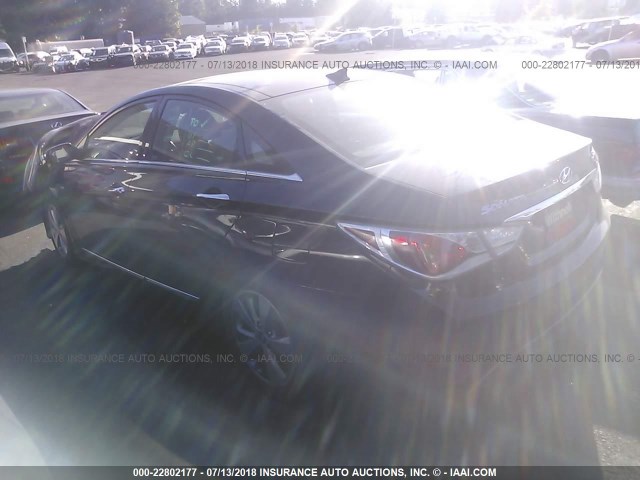 KMHEC4A47CA045937 - 2012 HYUNDAI SONATA HYBRID BLACK photo 3