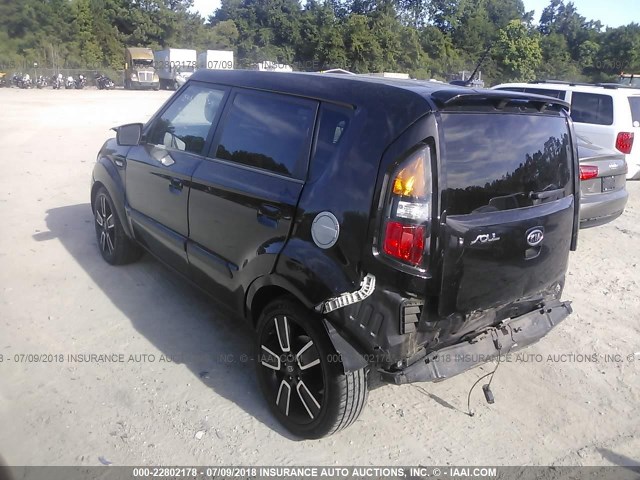 KNDJT2A25A7128153 - 2010 KIA SOUL +/!/SPORT BLACK photo 3