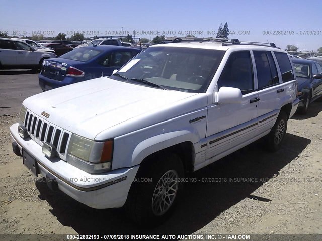 1J4GZ78Y4RC155437 - 1994 JEEP GRAND CHEROKEE LIMITED WHITE photo 2