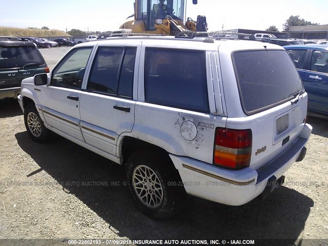 1J4GZ78Y4RC155437 - 1994 JEEP GRAND CHEROKEE LIMITED WHITE photo 3