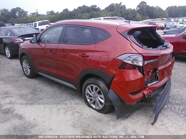 KM8J33A40HU252510 - 2017 HYUNDAI TUCSON LIMITED/SPORT AND ECO/SE ORANGE photo 3