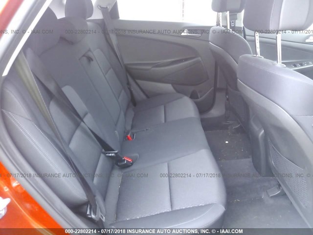 KM8J33A40HU252510 - 2017 HYUNDAI TUCSON LIMITED/SPORT AND ECO/SE ORANGE photo 8