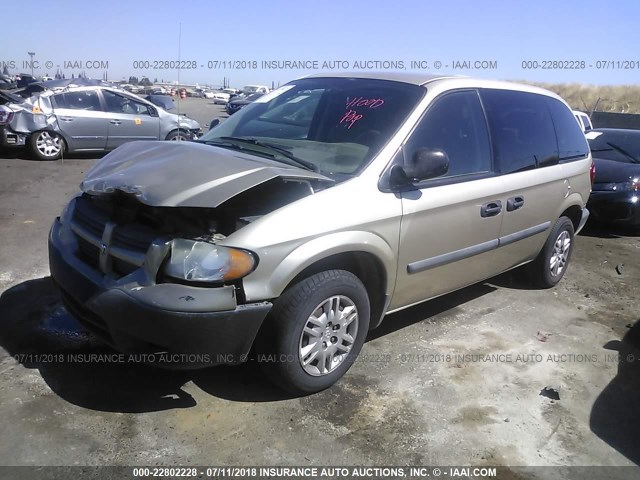 1D4GP25E65B315832 - 2005 DODGE CARAVAN SE GOLD photo 2