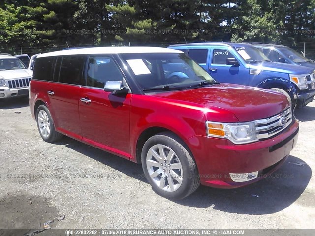 2FMGK5DC8BBD26524 - 2011 FORD FLEX LIMITED RED photo 1