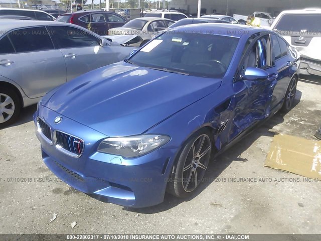 WBSFV9C5XED097479 - 2014 BMW M5 BLUE photo 2