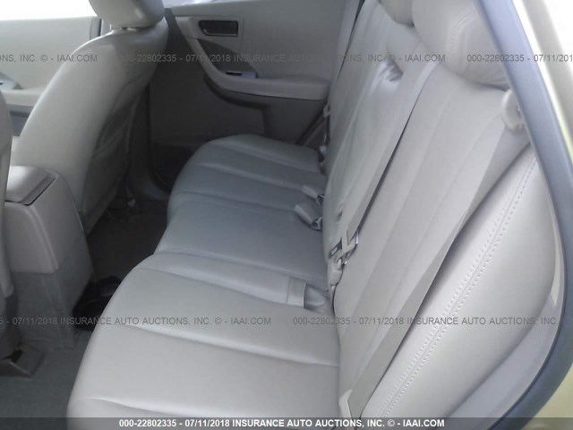 JN8AZ08T63W117645 - 2003 NISSAN MURANO SL/SE GOLD photo 8