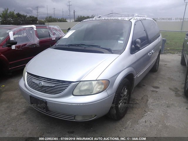 2C8GP64L11R152053 - 2001 CHRYSLER TOWN & COUNTRY LIMITED SILVER photo 2