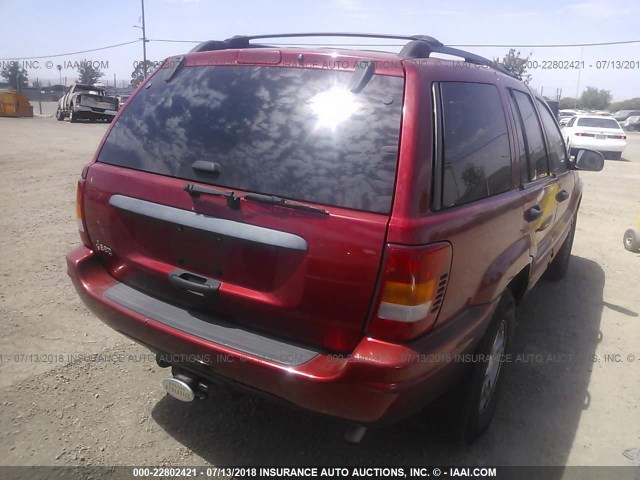 1J4GX48S74C388365 - 2004 JEEP GRAND CHEROKEE LAREDO/COLUMBIA/FREEDOM 红色 照片 4